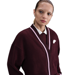 Women's - Nike Cardigan Prep Jacket  - Burgundy/White