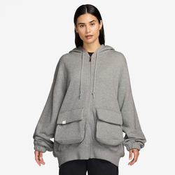 Women's - Nike Dance OS Full-Zip Hoodie - Dark Grey Heather/White