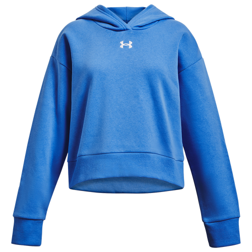 

Girls Under Armour Under Armour Rival Fleece Crop Hoodie - Girls' Grade School Water/White Size XS