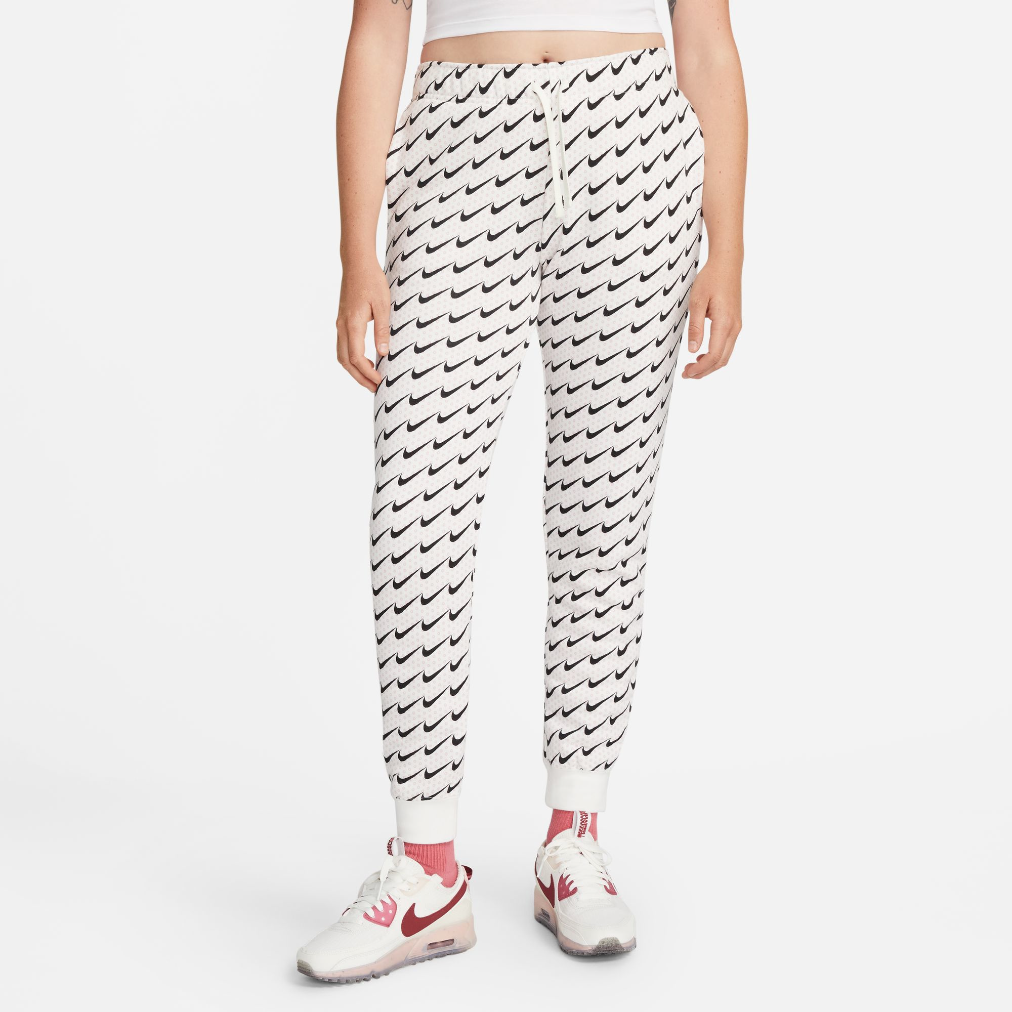 Nike Women's Sportswear Club Fleece Leopard Pants / Black