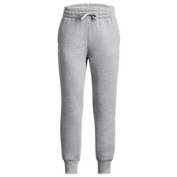 Girls' Grade School - Under Armour Rival Fleece Joggers - White/Mod Gray