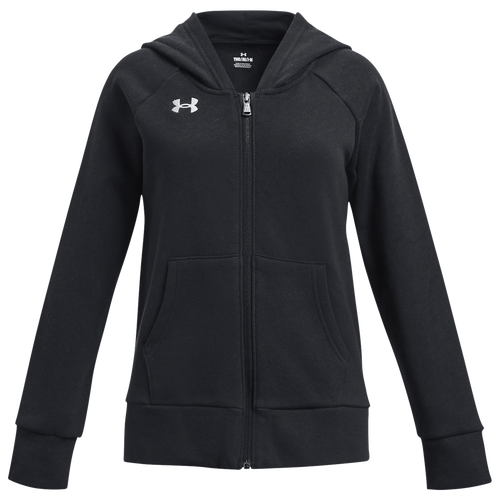 

Girls Under Armour Under Armour Rival Fleece Full-Zip Hoodie - Girls' Grade School Black/White Size XS