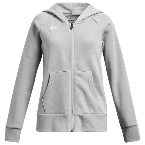 

Girls Under Armour Under Armour Rival Fleece Full-Zip Hoodie - Girls' Grade School Mod Gray/White Size L