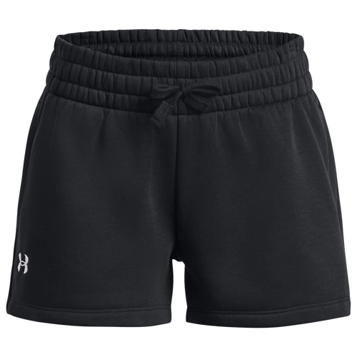 

Girls Under Armour Under Armour Rival Fleece Shorts - Girls' Grade School White/Black Size S