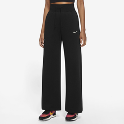 Women's - Nike Phoenix High Rise Wide Pants  - Black/White