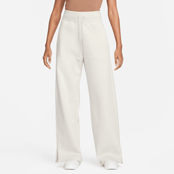 Women's - Nike Phoenix High Rise Wide Pants  - Cream/White