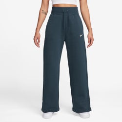 Women's - Nike Phoenix High Rise Wide Pants - Armory Navy/White