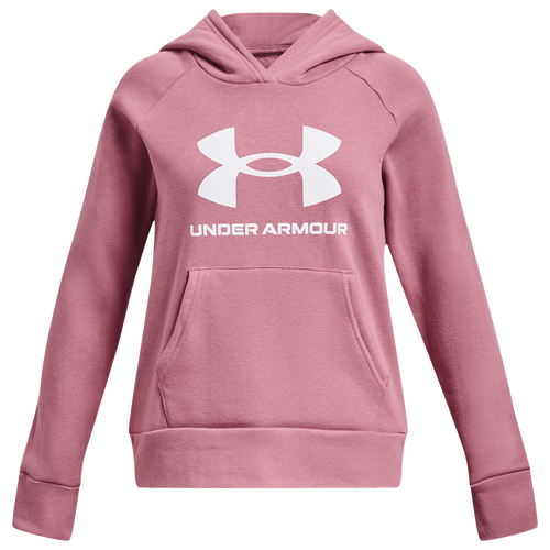 

Girls Under Armour Under Armour Rival Fleece BL Hoodie - Girls' Grade School Pink Elixir/White Size L