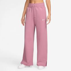 Women's - Nike Phoenix High Rise Wide Pants  - Pink/White