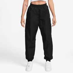 Women's - Nike Essential Woven Mid Rise Joggers  - Black/White