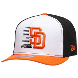 Men's - New Era Padres 9FIFTY A-Frame Curve Cap - White/Black/Orange