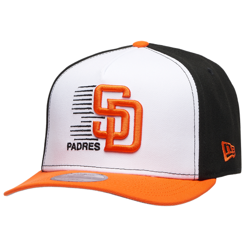  - New Era Padres 9FIFTY A-Frame Curve Cap - White/Black Orange