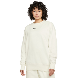 Women's - Nike Phoenix OS Fleece Crew  - White/Black