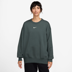 Women's - Nike Phoenix OS Fleece Crew  - Vintage Green/White