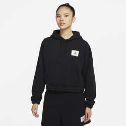 Women's - Jordan Essential Fleece Hoodie  - Black/Red