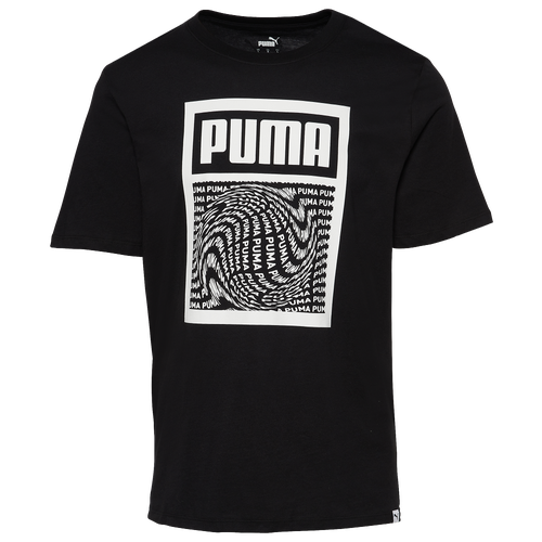 

PUMA Mens PUMA Box Logo Wrap T-Shirt - Mens Black/White Size L