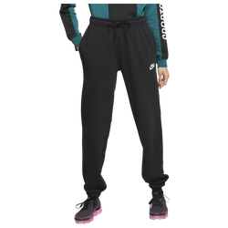Women's - Nike Fleece Pants  - Black/White