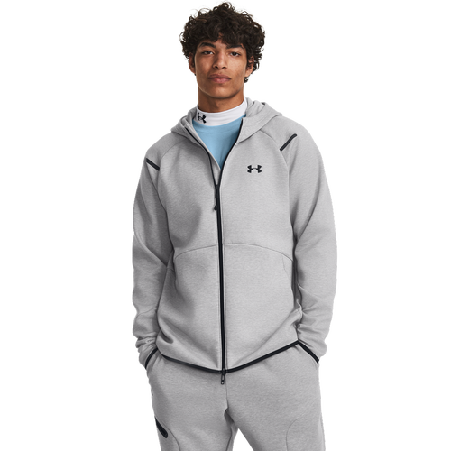 

Under Armour Mens Under Armour Unstoppable Fleece Full-Zip Hoodie - Mens Mod Grey/Black Size XL