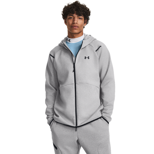 Mens Unstoppable Fleece Full-zip Hoodie In Mod Grey/black