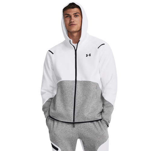 

Under Armour Mens Under Armour Unstoppable Fleece Full-Zip Hoodie - Mens Mod Grey/White Size XXL