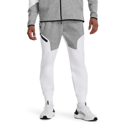 Under Armour Men's Unstoppable Fleece Jogger Pants In Mod Grey/white/white