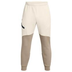 Men's - Under Armour Unstoppable Fleece Joggers - Timberwolf Taupe/Summit White/Black