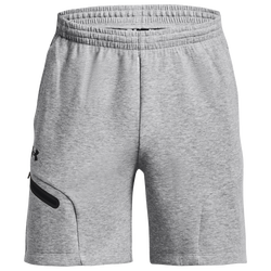 Men's - Under Armour Unstoppable Fleece Shorts - Black/Mod Grey