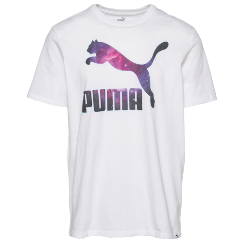 

PUMA Mens PUMA Galaxy Logo T-Shirt - Mens White Size XL