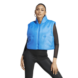 Women's - adidas Originals Monogram Puffer Vest - Blue/Blue