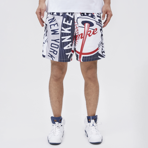 

Pro Standard Mens New York Yankees Pro Standard Yankees Mash Up Woven Shorts - Mens Navy/Navy Size S