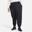Nike Plus Size Style Fleece High Rise Pants - Women's Black/White