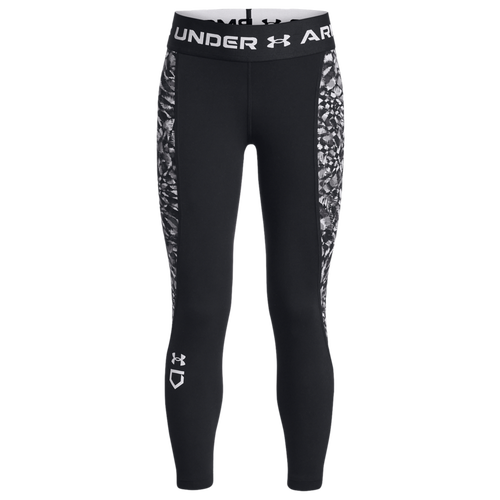 

Girls Under Armour Under Armour Ankle Crop - Girls' Grade School Black/White Size M
