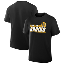 Men's - Fanatics Bruins Wordmark Logo Short Sleeve T-Shirt - Black
