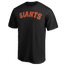 Fanatics Giants Official Wordmark T-Shirt - Men's Black