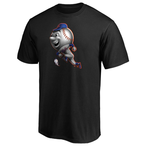 Fanatics Mens  Mets Midnight Mascot Logo T-shirt In Black