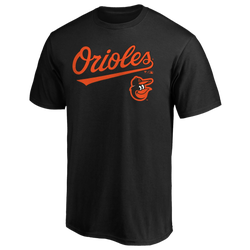 Men's - Fanatics Orioles Logo Lockup T-Shirt - Black/Black