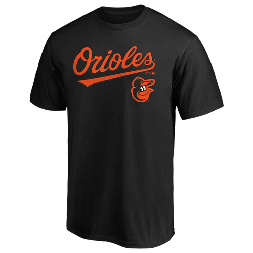 Shop Fanatics Mens Baltimore Orioles  Orioles Logo Lockup T-shirt In Black/black