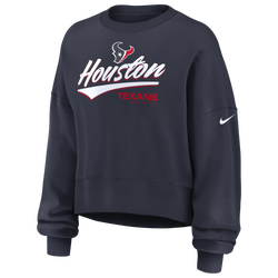 Women's - Nike NFL Texans Phoenix Crew - Marine