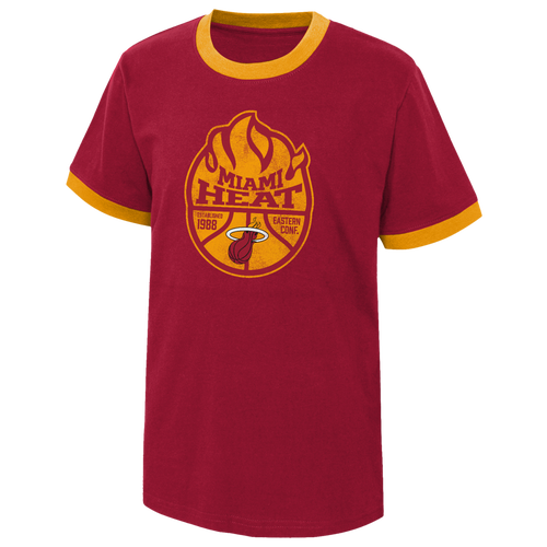 

Boys Outerstuff Outerstuff Mavericks Hoops City Contrast T-Shirt - Boys' Grade School Red/Gold Size M