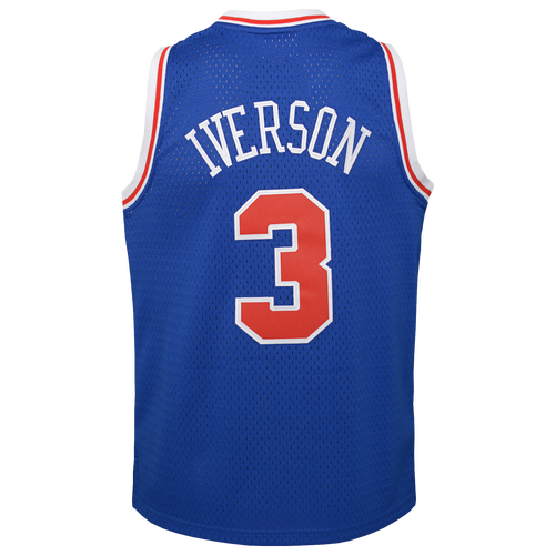 

Mitchell & Ness Boys Allen Iverson Mitchell & Ness 76ers Swingman Jersey - Boys' Grade School Red/White Size M