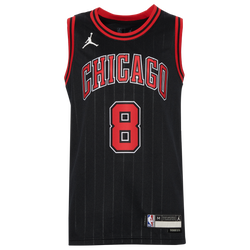 Boys' Grade School - Jordan Bulls Statement Swingman Jersey - Red/Black