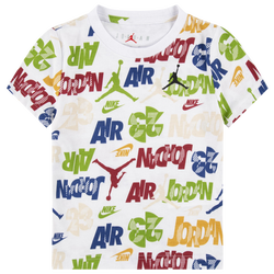 Boys' Toddler - Jordan Messy Room AOP Short Sleeve T-Shirt - White/Red