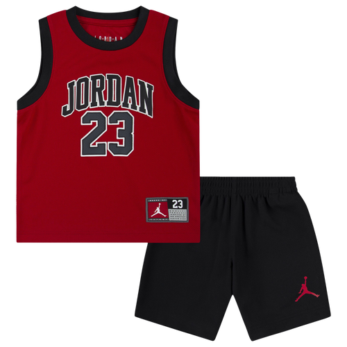 Shop Jordan Boys   23 Jersey Set In Black/red