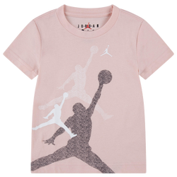 Boys' Toddler - Jordan Gradient Stacked Jumpman Short Sleeve T-Shirt - White/Pink