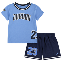 Boys' Toddler - Jordan Play Off Mesh Shorts Set - Midnight/Carolina Blue