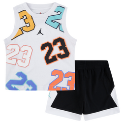 Boys' Toddler - Jordan 23 Mashup Tank Mesh Short Set - Black/White