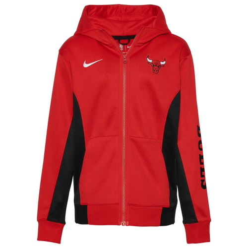 

Boys Nike Nike Bulls DF Showtime Colorblock Full-Zip Hoodie - Boys' Grade School Red/Black Size L