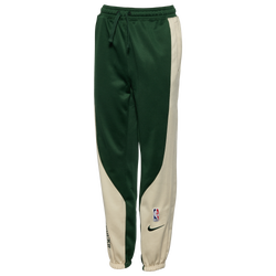 Boys' Grade School - Nike Bucks Dri-FIT Showtime Colorblock Pants - Forest Green/Tan