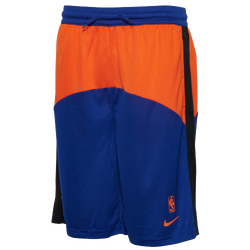 Boys' Grade School - Nike Knicks Dri-FIT Starts Courtside Shorts - Orange/Blue