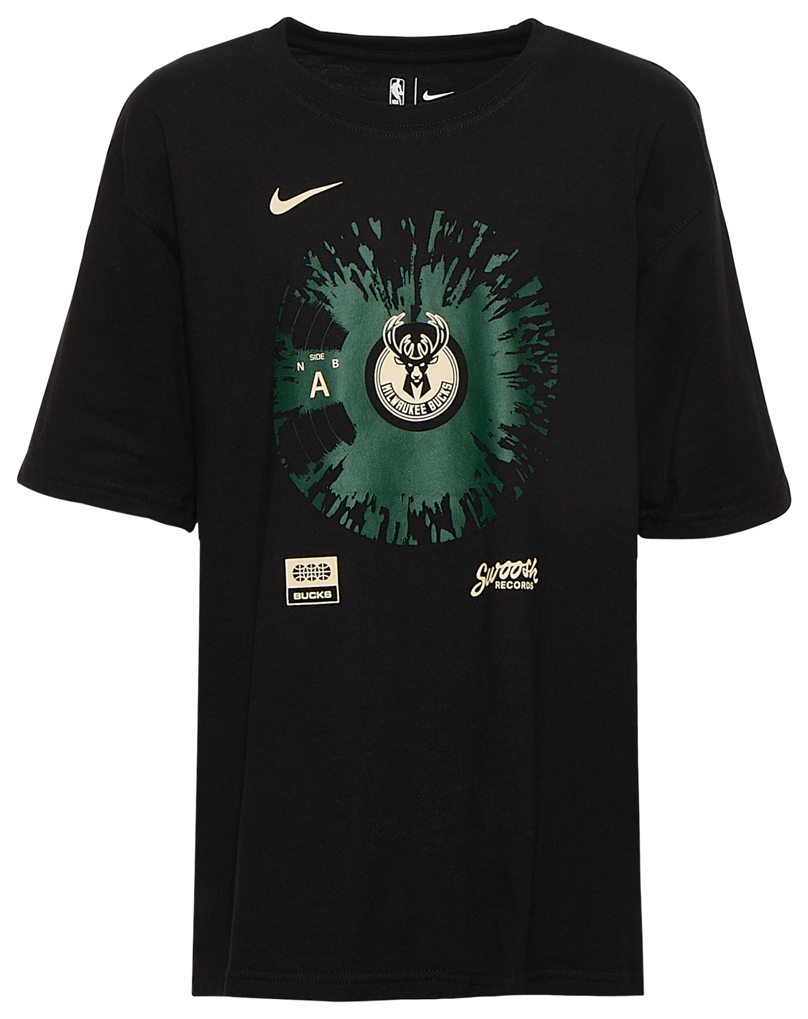 Nike Bucks Courtside Max90 Fade T-Shirt - Boys' Grade School